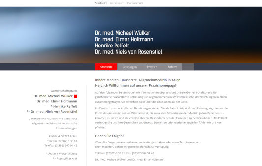 Praxishomepage Dr. Wülker, Dr. Holtmann