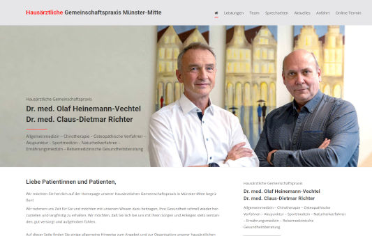 Praxishomepage Dr. Heinemann-Vechtel und Dr. Richter 