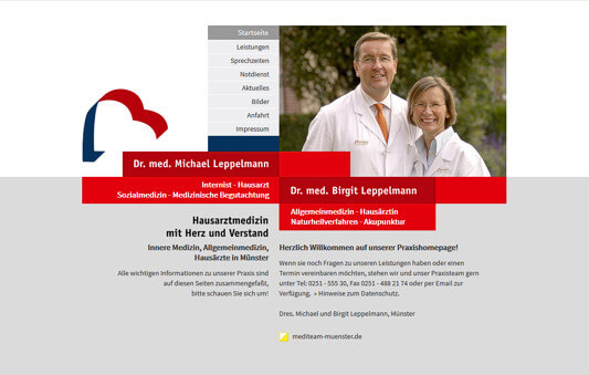 Praxishomepage Dres. Leppelmann