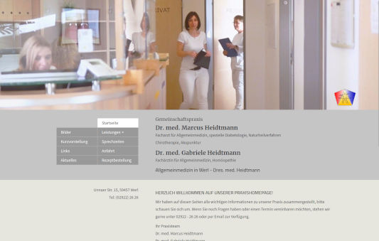 Praxishomepage Dres. Heidtmann