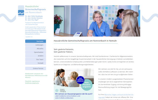 Homepage Praxisgemeinschaft am Nonnenbach