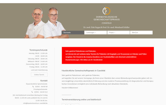 Dr. Pappai und Prof. Dr. Schiller, Hautärzte