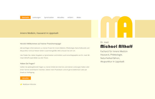 Praxishomepage Michael Althoff