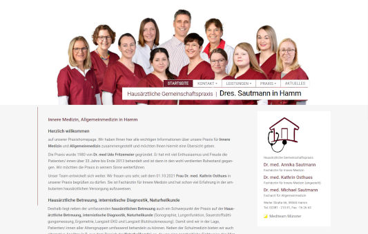 Praxis-Homepage Dres. Sautmann